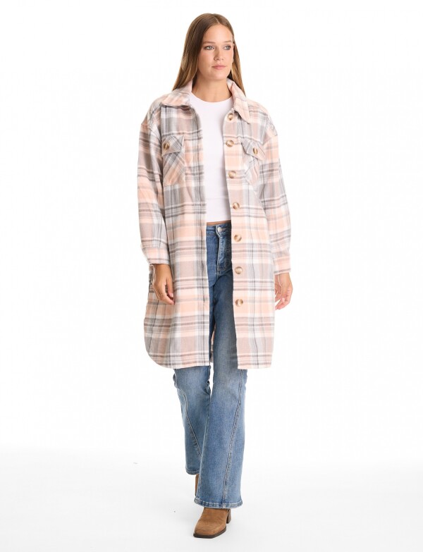 Sobrecamisa Larga Cuadros MULTI/GRIS