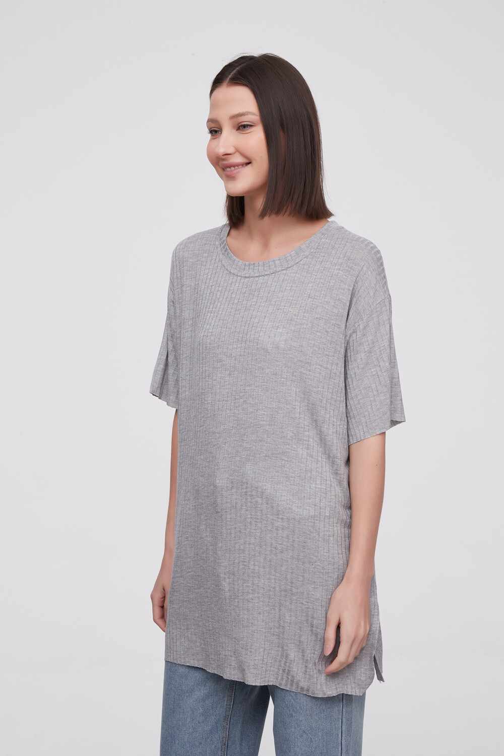 Remera Asdim Gris Melange