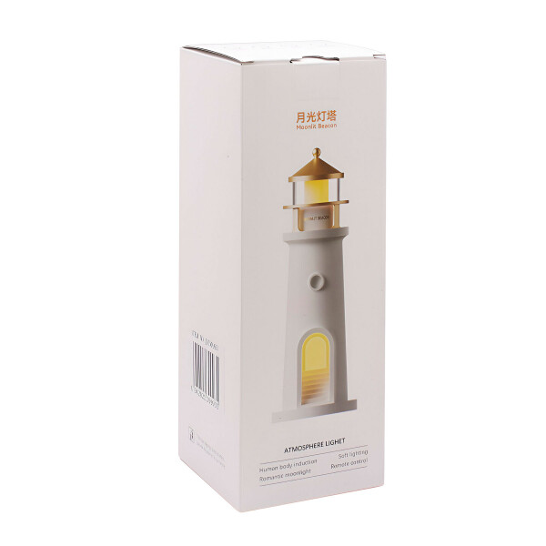 Lámpara Veladora Proyectora Faro Mesa Escritorio Usb Cálida Color Blanco