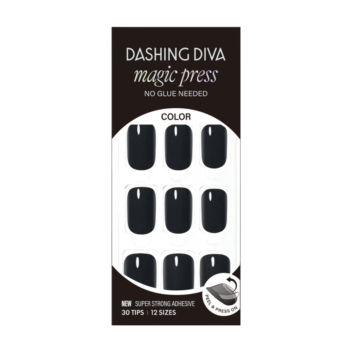 UÑAS EN GEL LISTAS (PRESS ON) - STEADY BLACK 