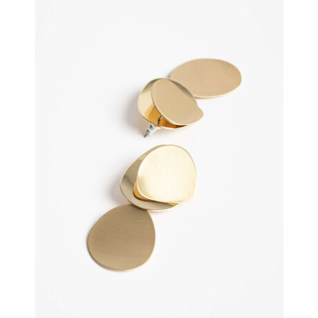 Aros Cortos Chapón Metal Dorado