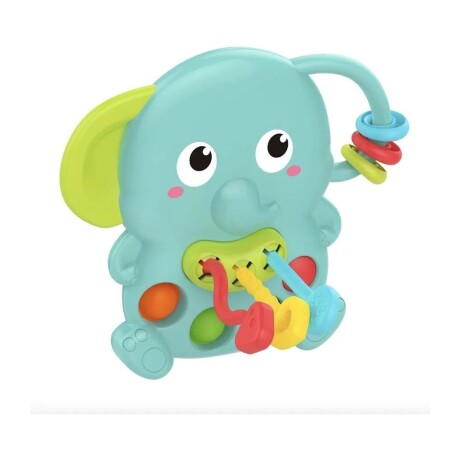 Juguete Elefante Sensorial Huanger HE0195 con Pop It CELESTE