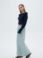 Pantalon Pano Celeste Grisaceo
