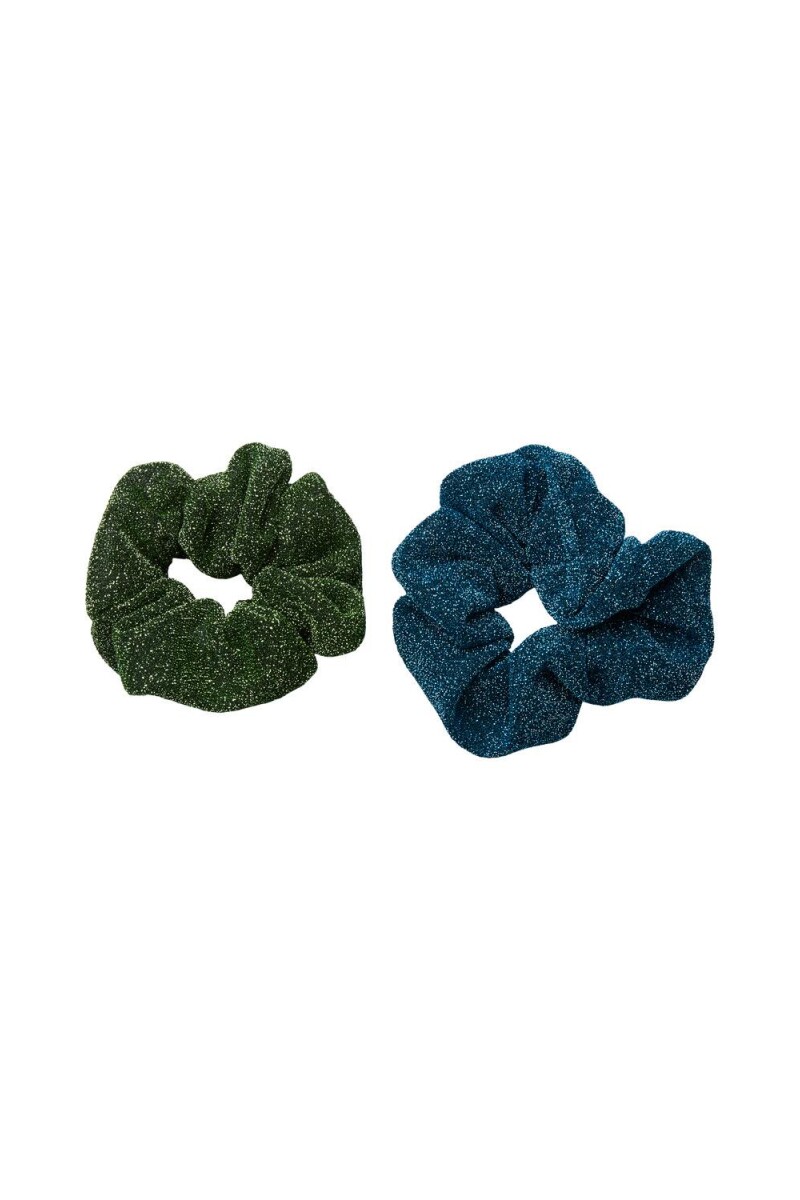 Pack "foline" 2 Scrunchies Navy Blue