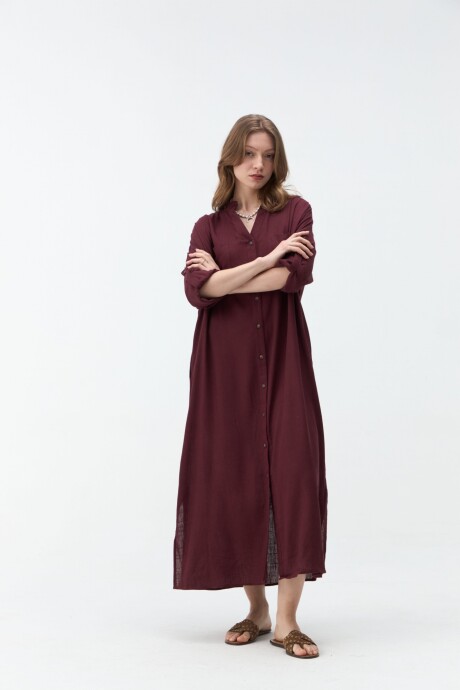 VESTIDO RENATA Bordó
