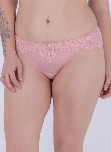 P22500-colaless punt & tul Rosa antique