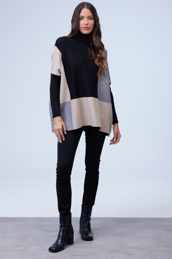 Polera Oversize NEGRO/MULTI