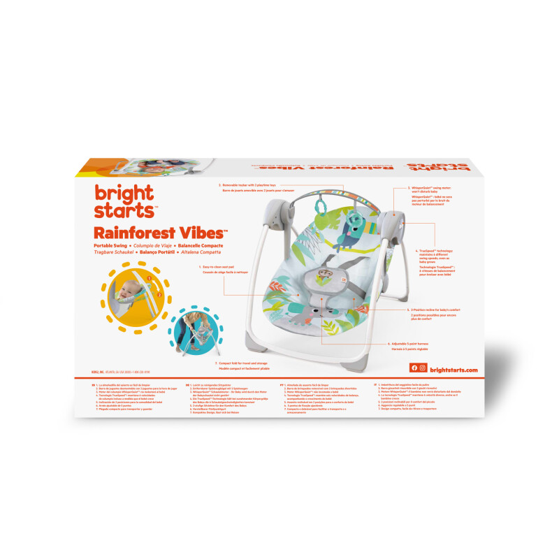 Columpio Portable Rainforest Vibes Bright Starts Columpio Portable Rainforest Vibes Bright Starts