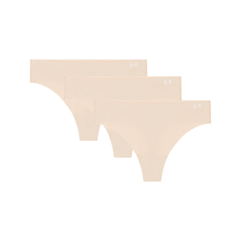UA PURE STRETCH NO SHOW THONG -SOLID 3PK HUE -600