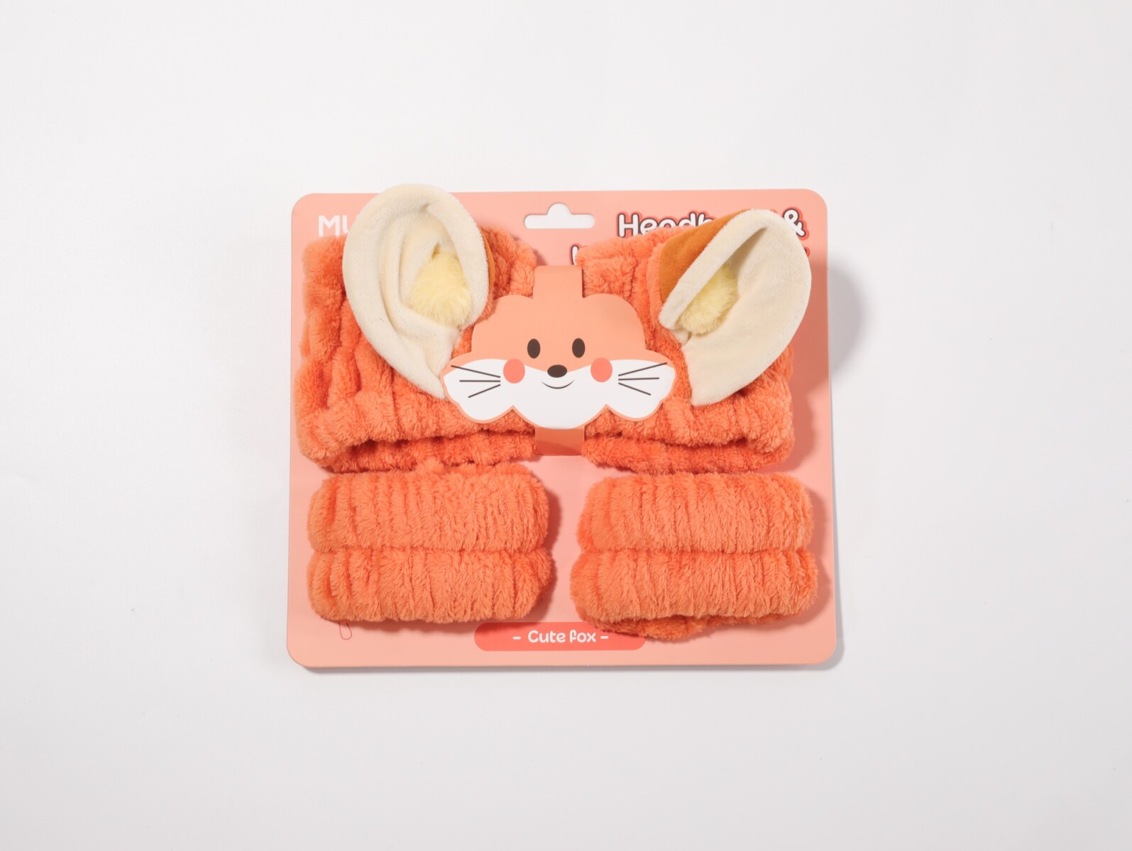 CONJUNTO DE DIADEMA Y PULSERAS DE ANIMALES (ZORRO TIERNO) 