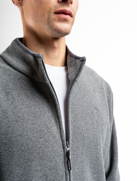 Campera Polar Alaska Negro Melange