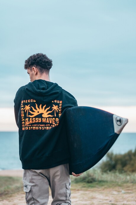 Hoodie Lava Over Fit / Negro U