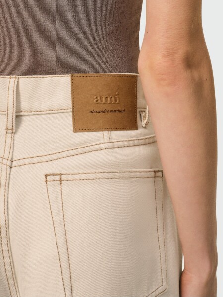 AMI PARIS - Vaqueros Anchos de Algodón Alta Automática