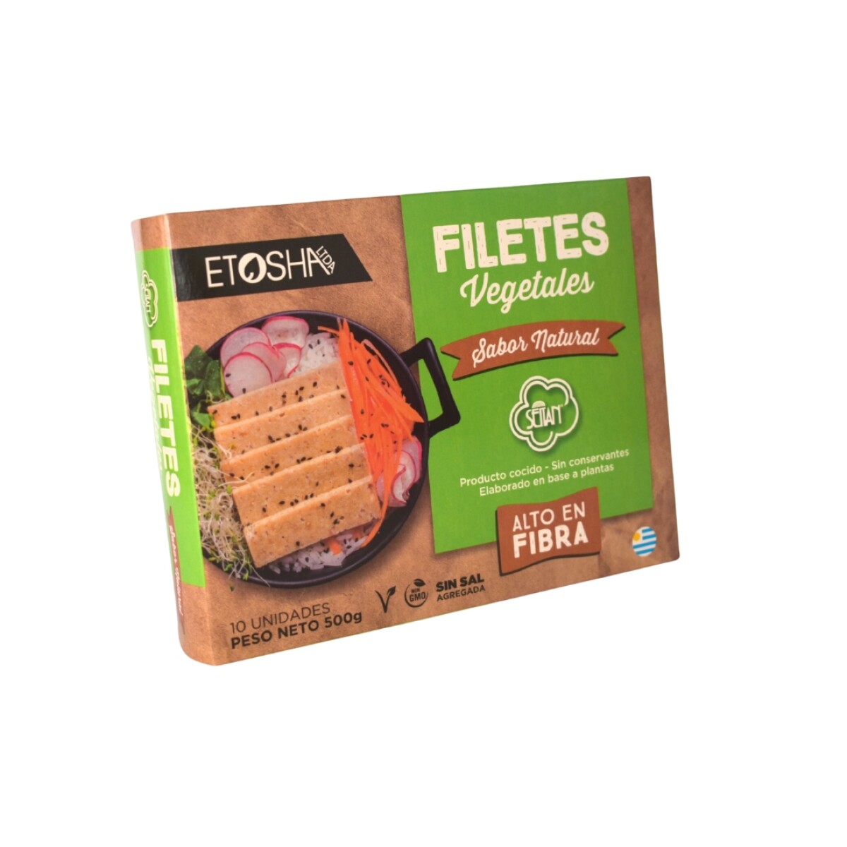 Filetes De Seitán Sin Sal Etosha 10 Unidades 