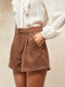SHORT SUEDE CHOCOLATE