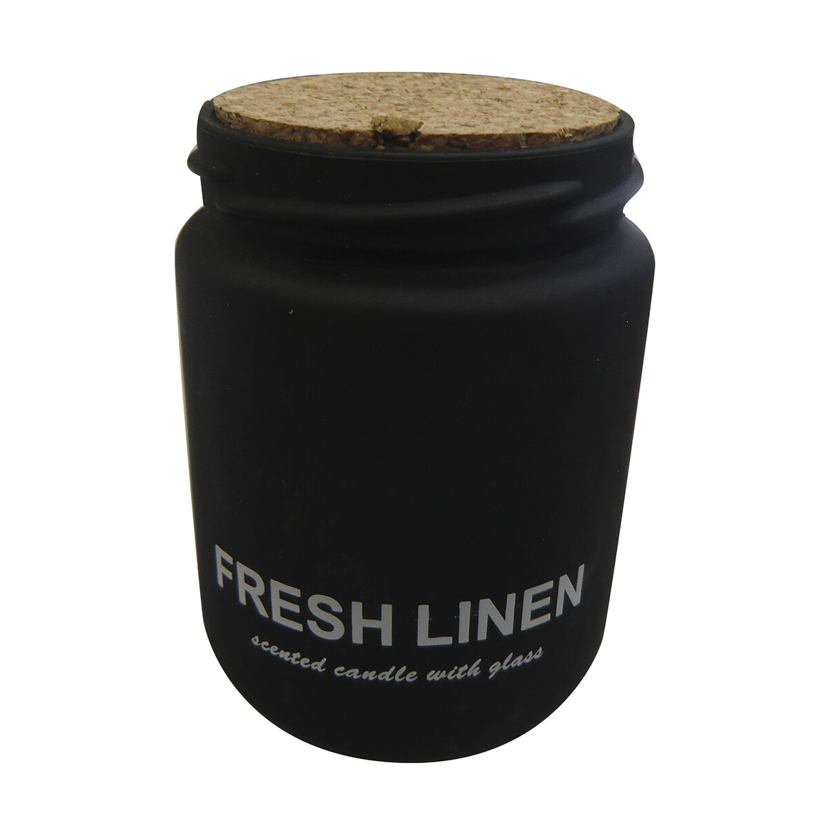 Vela Aromatizante Vidrio con Tapa Corcho 6 x 9 cm - NEGRO 