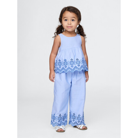 WOVEN TANK X PANT SET BLUE CRYSTAL