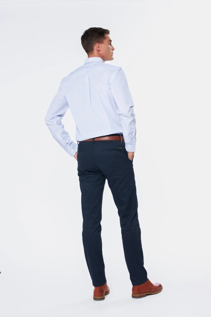 PANTALÓN CLÁSICO - Marino - Gabardina 