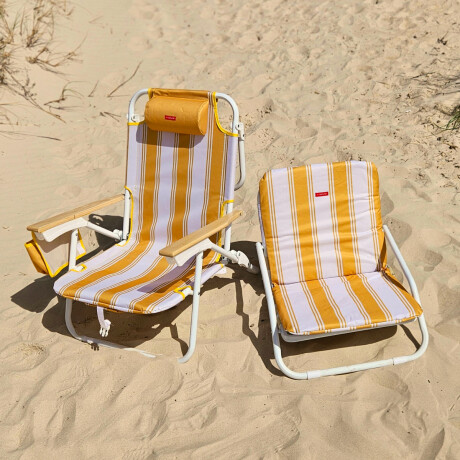 Reposera playa plegable con correa Club Petates Amarillo