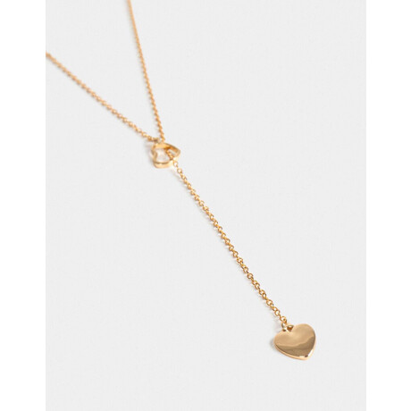 Collares Largos Con corazón Dorado