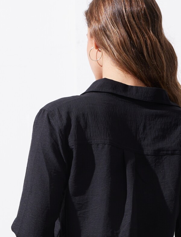 Camisa Bolsillos NEGRO