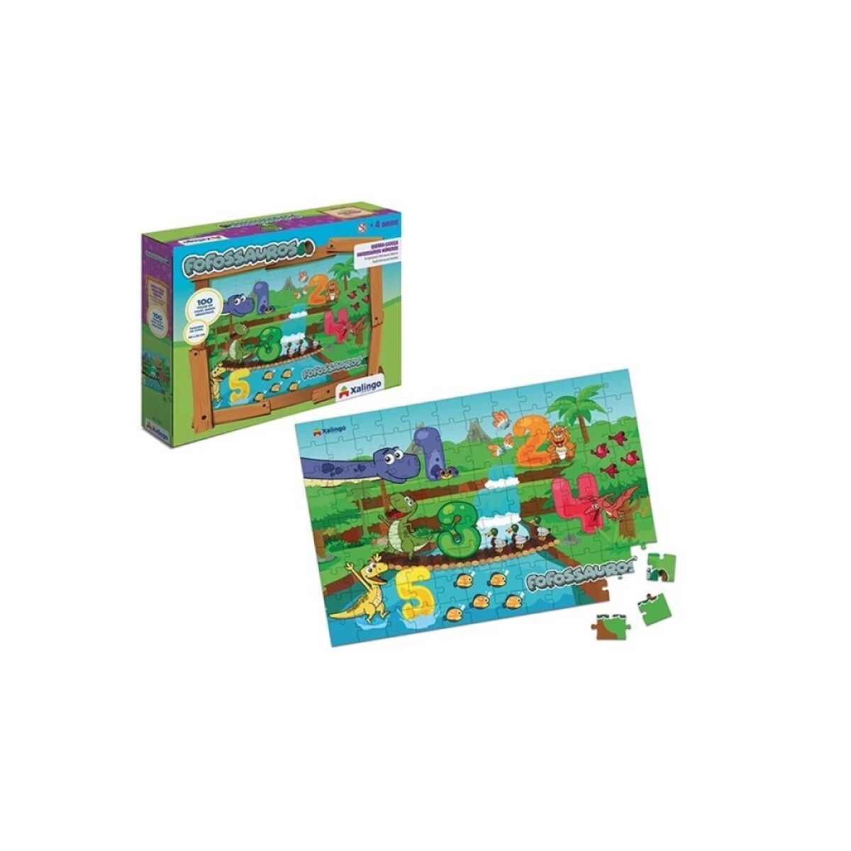 PUZZLE DE DINOSAURIOS PARA NIÑOS 100 PIEZAS 