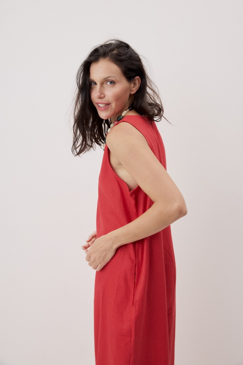 VESTIDO PILO HIGH Rojo