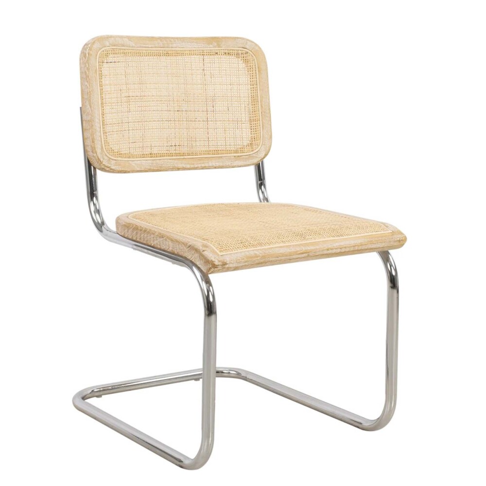 SILLA RATTAN-Y-MADERA NATURAL-BEIGE BAUHAUS