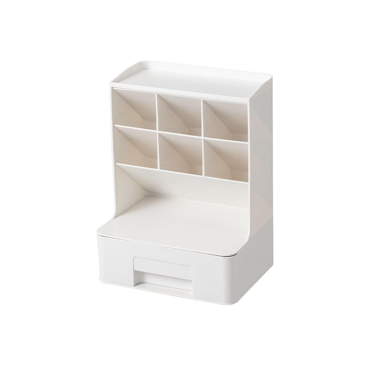 Organizador para útiles con cajón - Blanco 