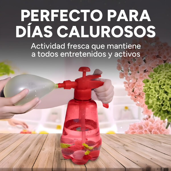 Bombitas De Agua 300 Unidades + Botella De Recarga Color Rojo