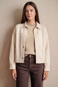 Camisa Gamuza Vegana Crudo