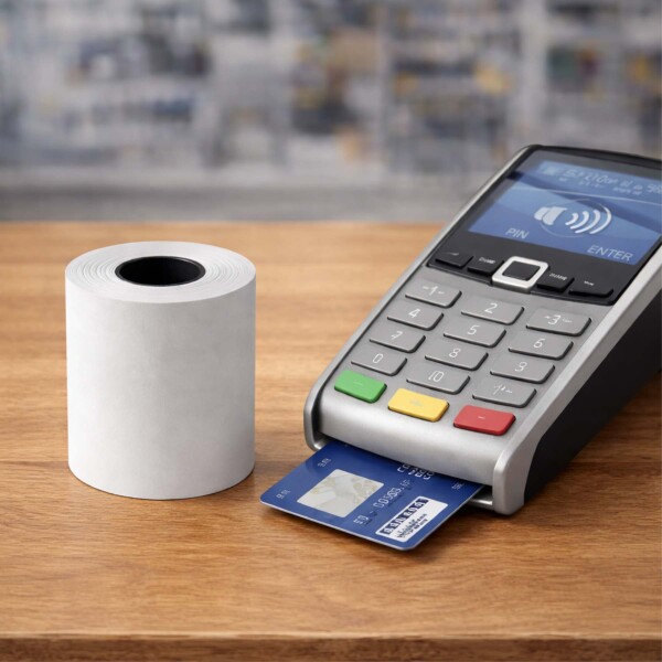 Rollo De Papel Térmico Para POS Impresora 57x40 mm Pack X10 Blanco 1