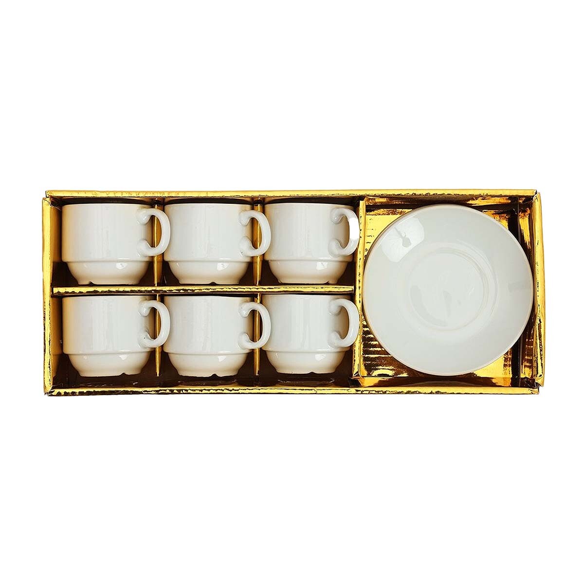 Set de 6 taza apilable con plato 220 ml 