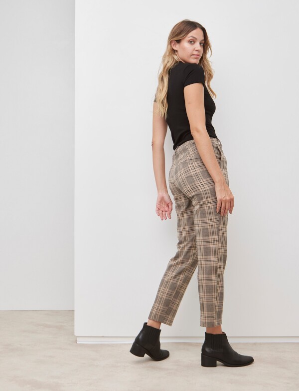 Pantalon Pull On Hebilla BEIGE/MULTI