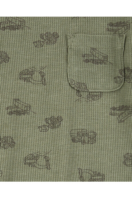 Set dos piezas de algodón, short y remera, diseño construcción Sin color