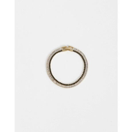 Pulsera Flexible Bañada En Oro Dorado