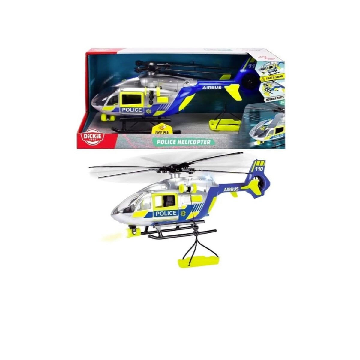 Dickie helicoptero de policia Luz, sonido, y mas 