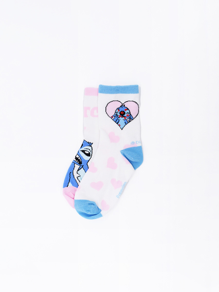 MEDIAS HEARTS STITCH PACK X2 - VARIANTE 1 