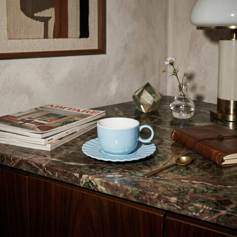 Taza cerámica Roma 180ml Celeste