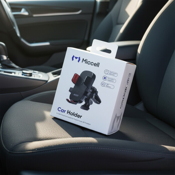 Soporte Celular Auto Universal 360 Ajustable Miccell Color Negro