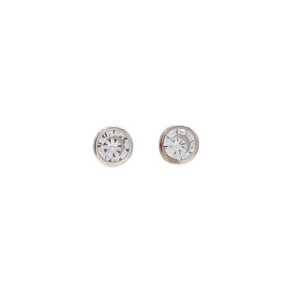 Caravanas Punto de Luz-Plata 925-Piedra Zirconia-CA3032 Conpiedra