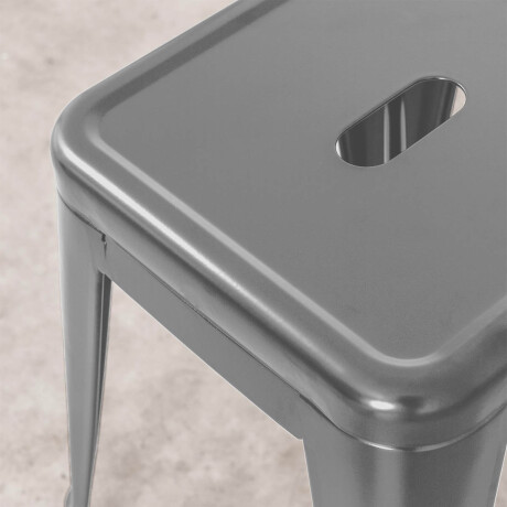Banco Taburete Metálico Tolix Calidad Cocina Jardín Gris
