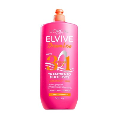 Tratamiento Multiusos 3 En 1 Elvive Dream Liso 500 Ml. Tratamiento Multiusos 3 En 1 Elvive Dream Liso 500 Ml.