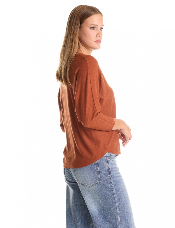 Buzo Dolman Escote V TERRACOTA