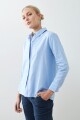 Camisa oxford celeste