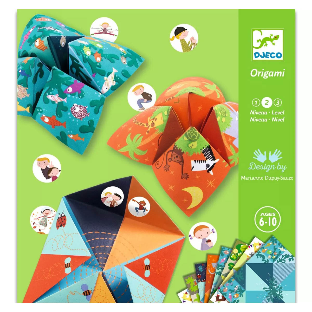 Origami Animales Sapito con Prendas Djeco 