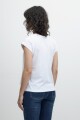 Remera frente broderie blanco