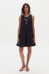Vestido Corto Alfie en Lino Negro