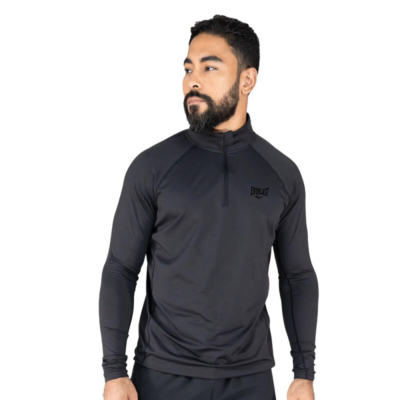 1/2-ZIP PULLOVER MEN POLY/SPX EVERLAST NICO BK M6 M BK