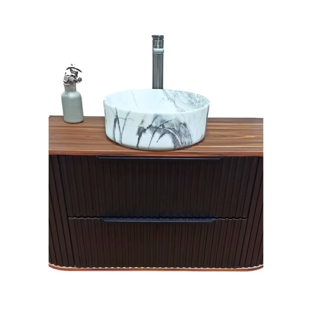 Mueble de baño Suspendido Alice Negro 100cm con Bacha de Loza Mueble De Baño Suspendido Alice Negro 100cm Con Bacha De Loza